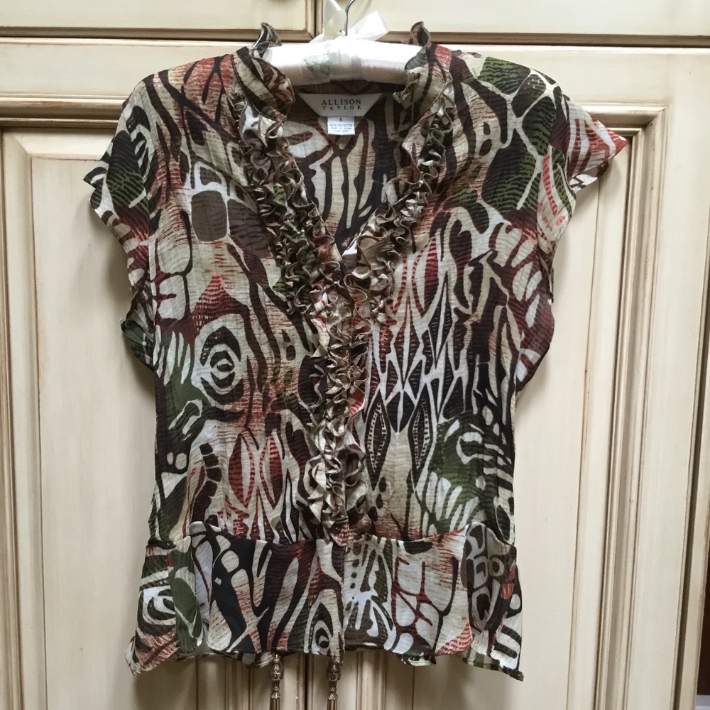 Allison Taylor Animal Print Blouse